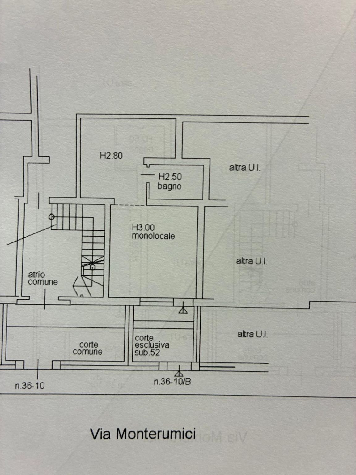One-room apartment via Bruno Monterumici, 36, Bologna (neighborhood Saffi) - floor plans 1