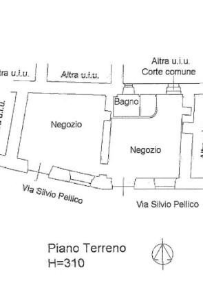 Negozio via Silvio Pellico, 5, Pinerolo - planimetria 1