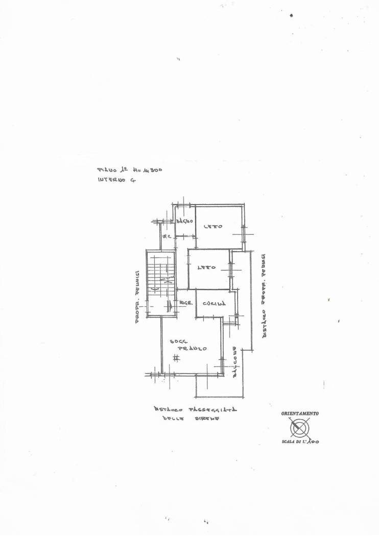 Three-room apartment Passeggiata Delle Sirene, 51, Anzio - floor plans 1