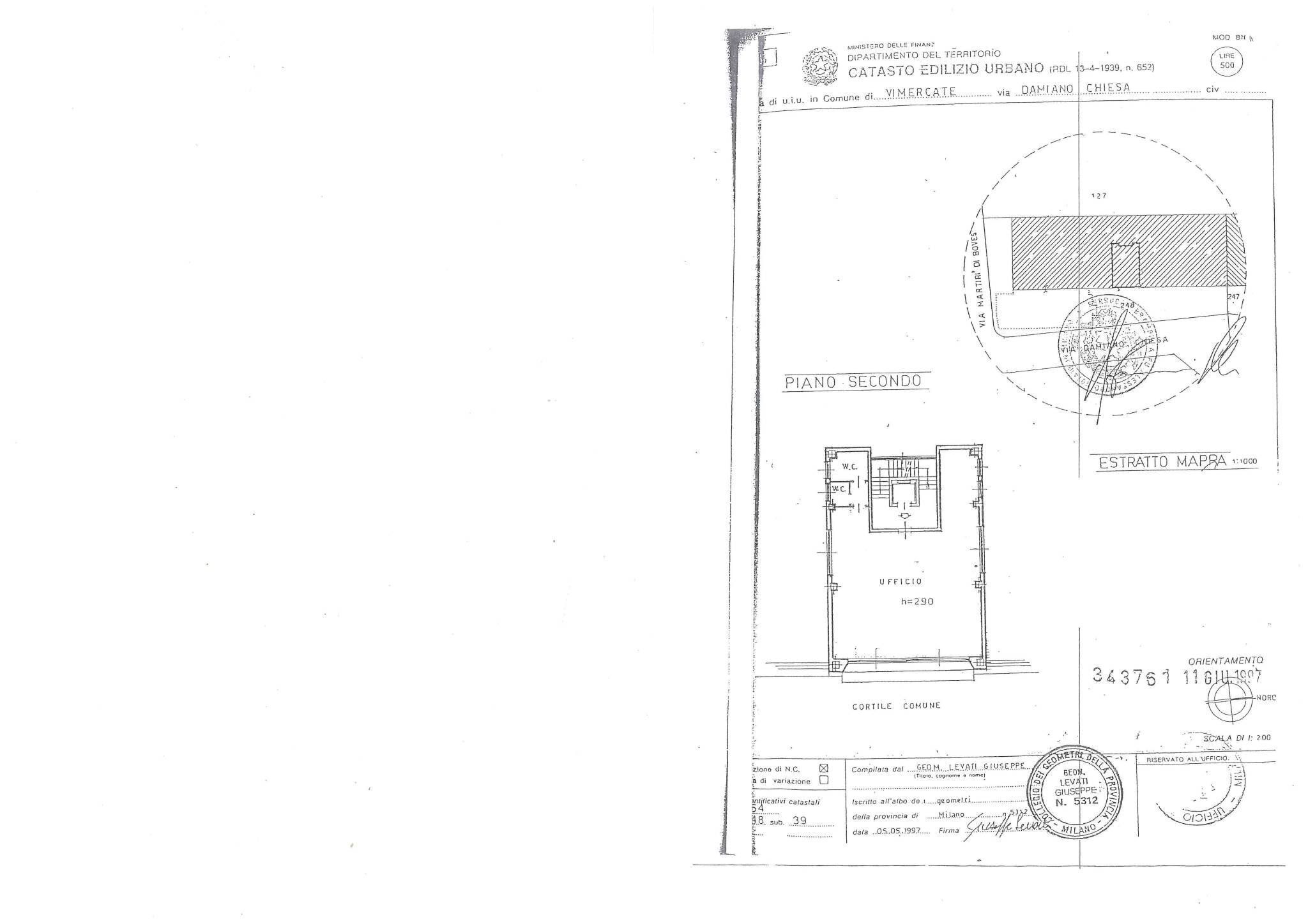 Office via Damiano Chiesa, Vimercate - floor plans 1