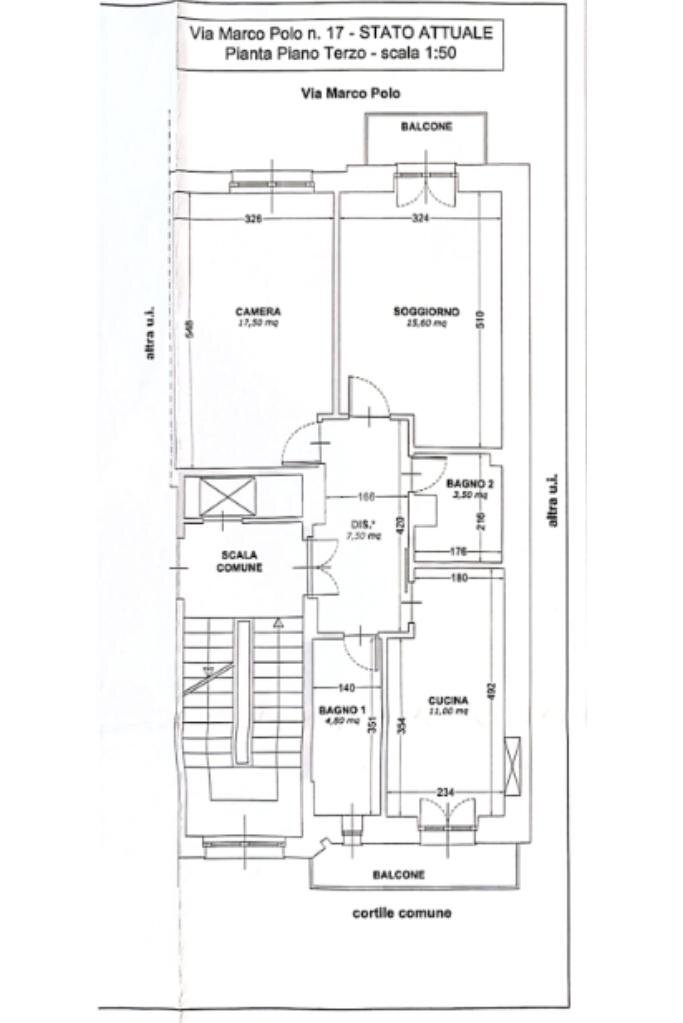 Trilocale Via marco polo, Torino (zona Crocetta) - planimetria 1