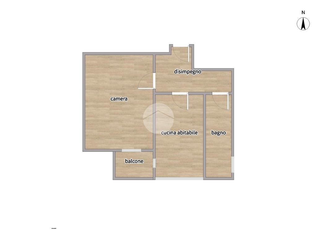 Two-room apartment Via Carlo Marochetti, Milano (neighborhood Corvetto) - floor plans 1