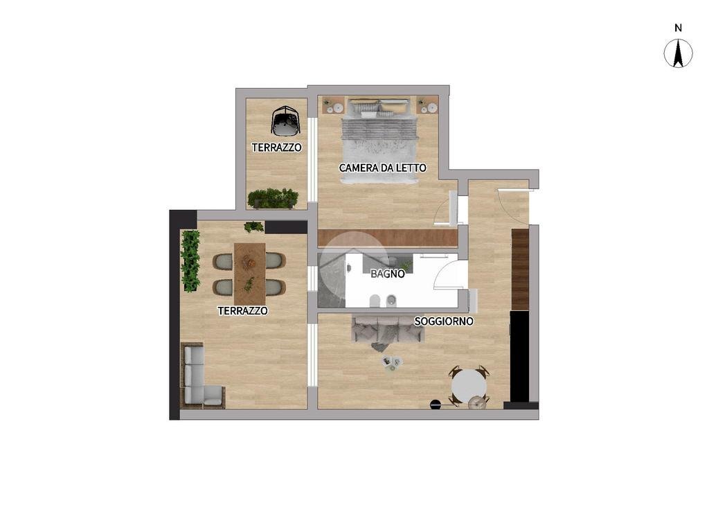 Bilocale Via Nicola Romeo, Milano - planimetria 1