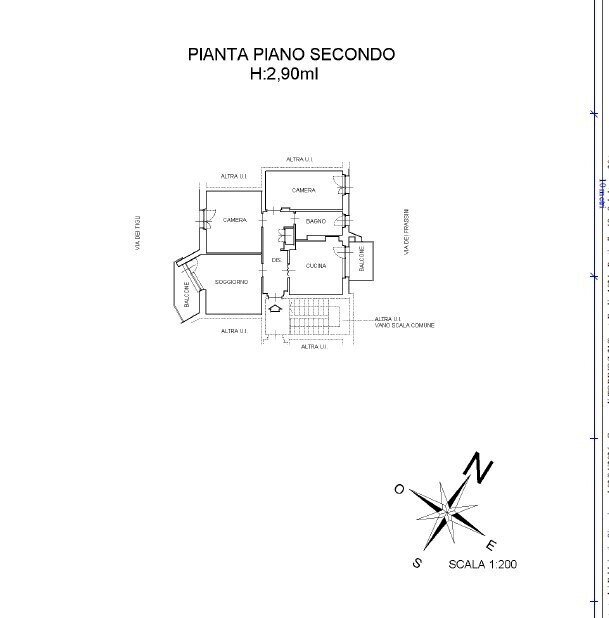 planimetria catasto siti - Quadrilocale Via dei Frassini  33, Torino (zona Falchera) - planimetria 1