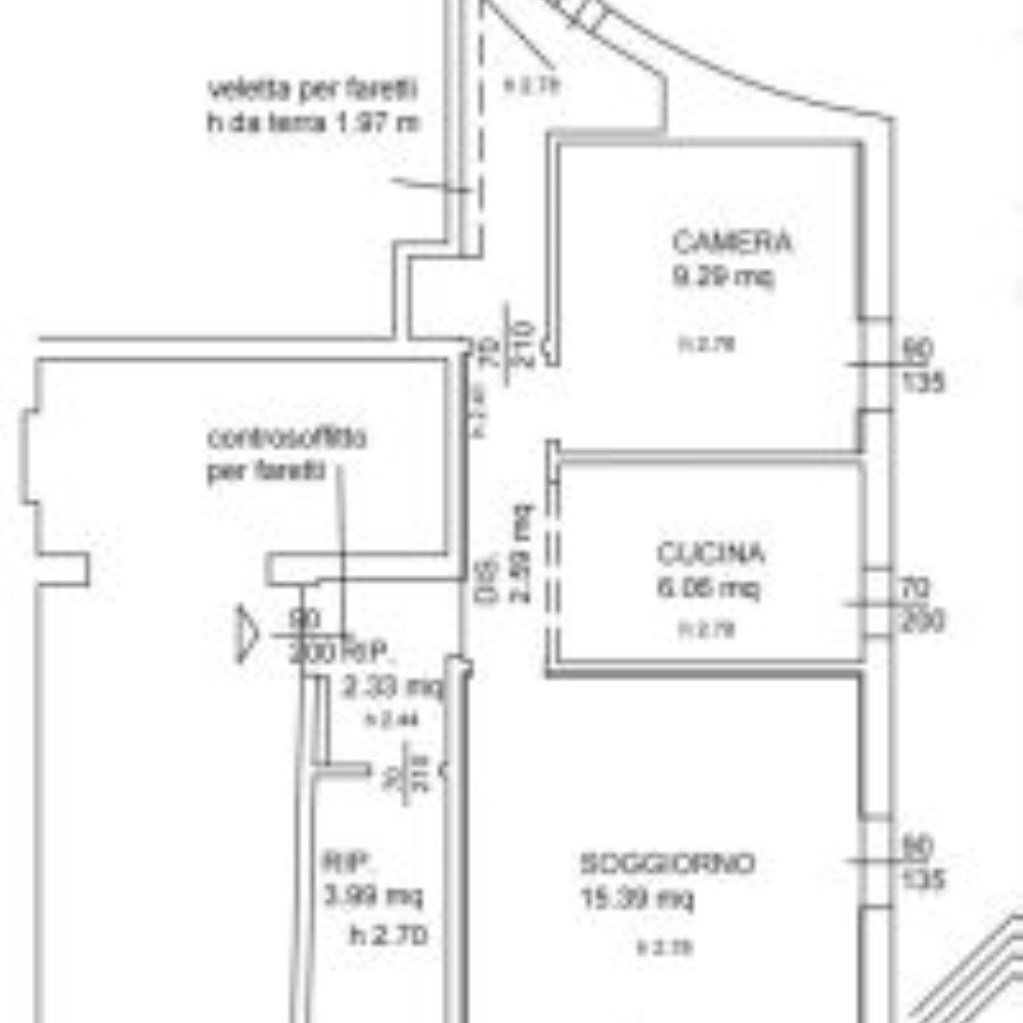 Trilocale Via Pastrengo, 3, Bologna (zona Centro Storico) - planimetria 1