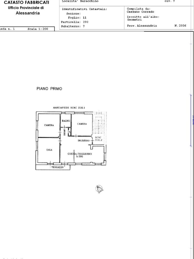 Apartment Località Baracchino, Gavi - floor plans 1