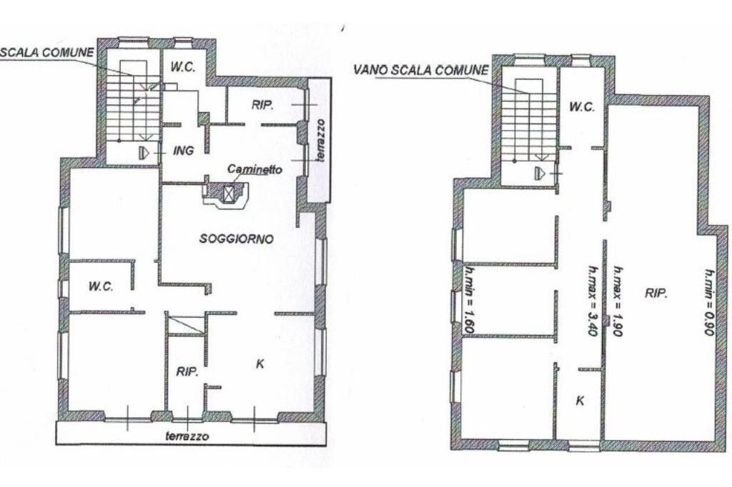 Villa Via Milite Ignoto, Ronco Scrivia - floor plans 1