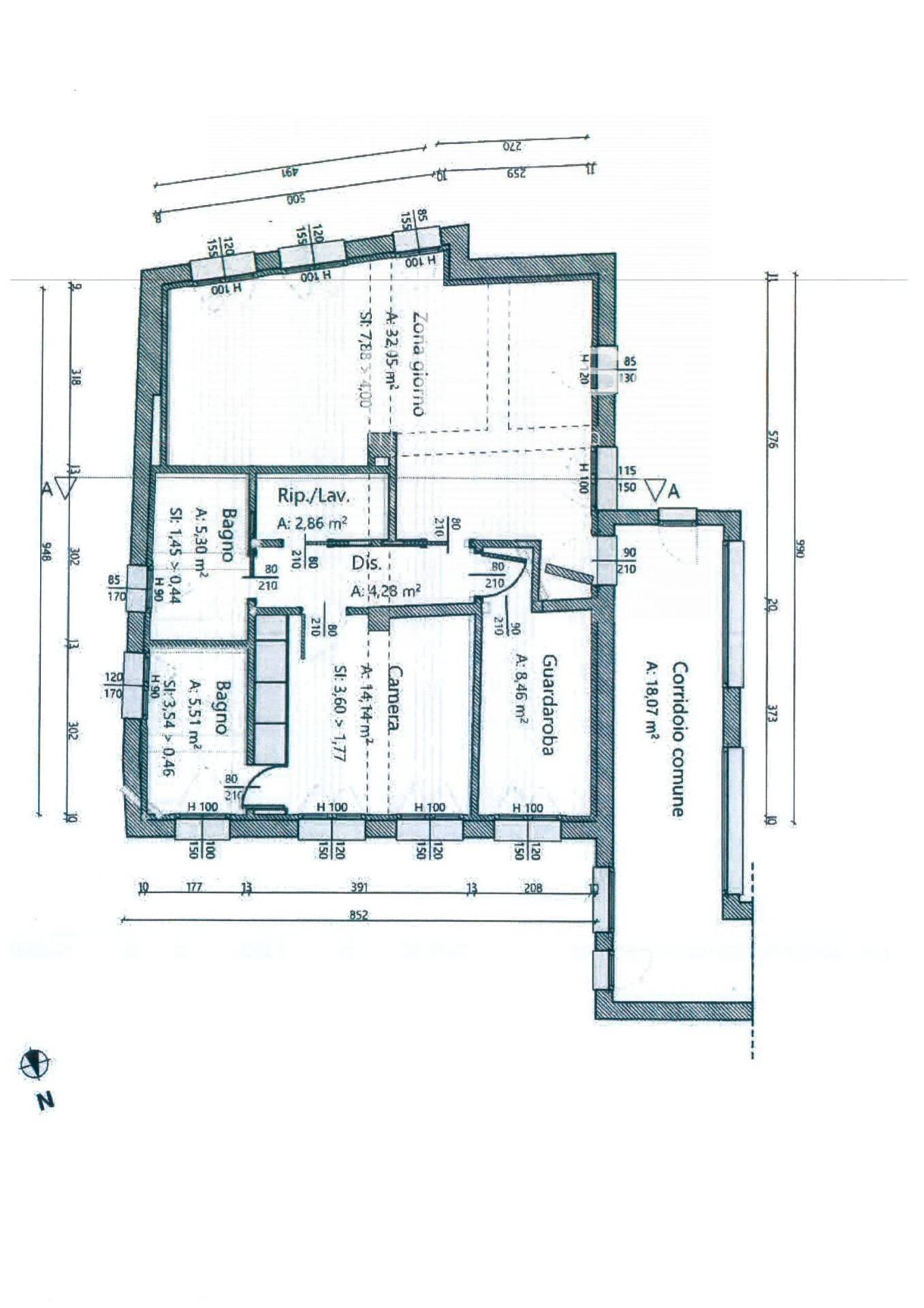 Foto 24 - Appartamento CORSO DEL POPOLO, Treviso - planimetria 1