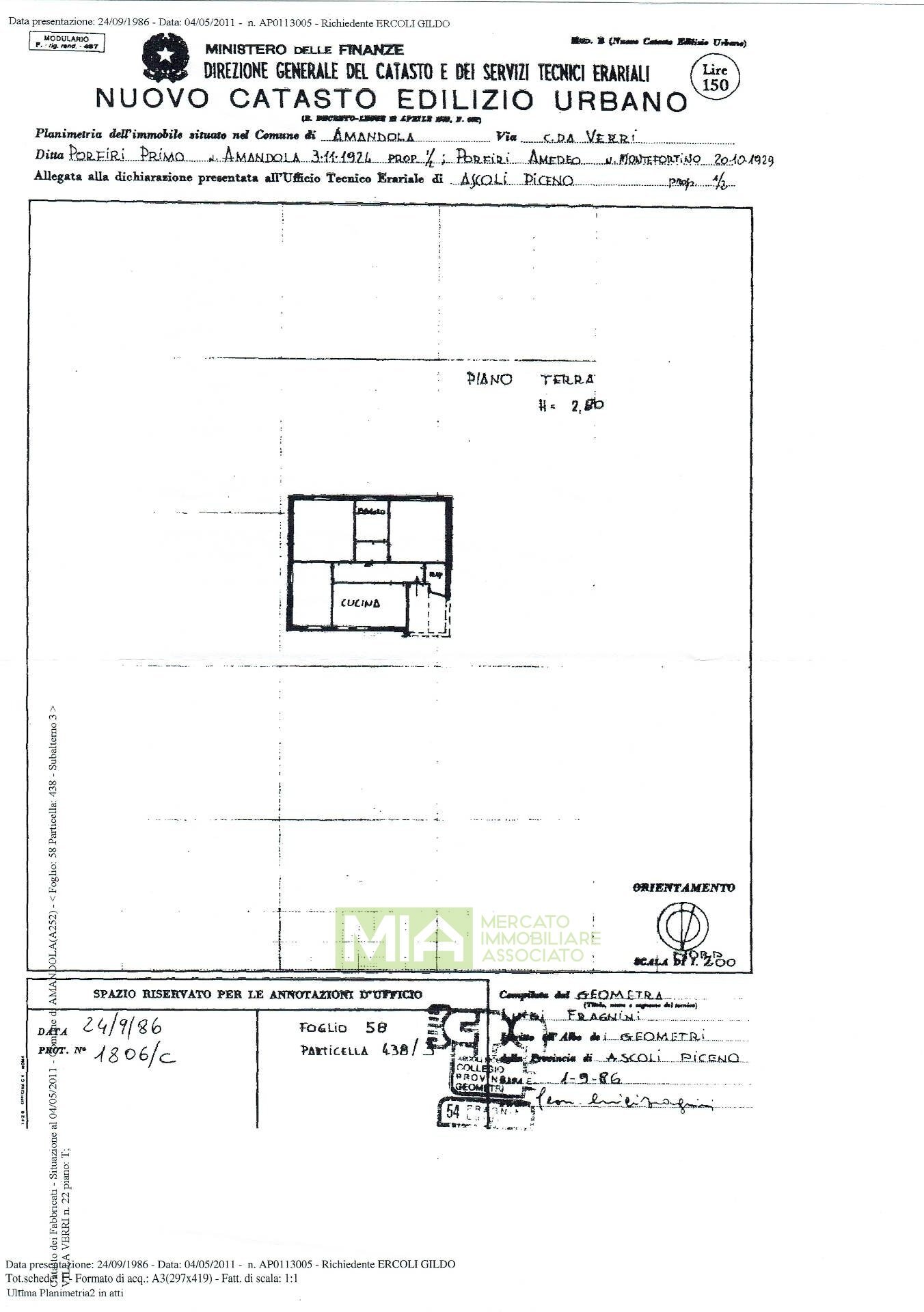 Foto 18 - Quadrilocale villa verri, Amandola - planimetria 1