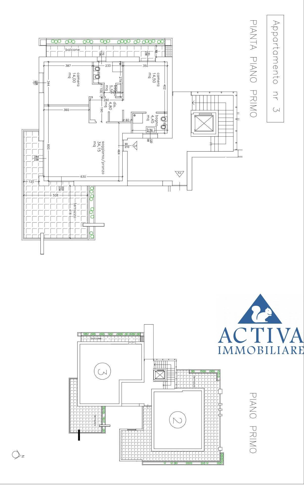 Foto 26 - Trilocale Via San Luigi
 
100, Marnate - planimetria 1