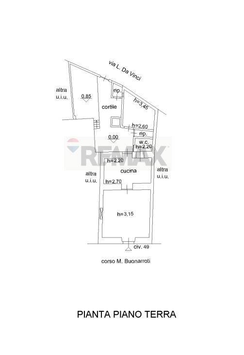 Pianta 2D - Independent house c.so Michelangelo Buonarroti 49 Leonardo da Vinci 30, Trecastagni - floor plans 1