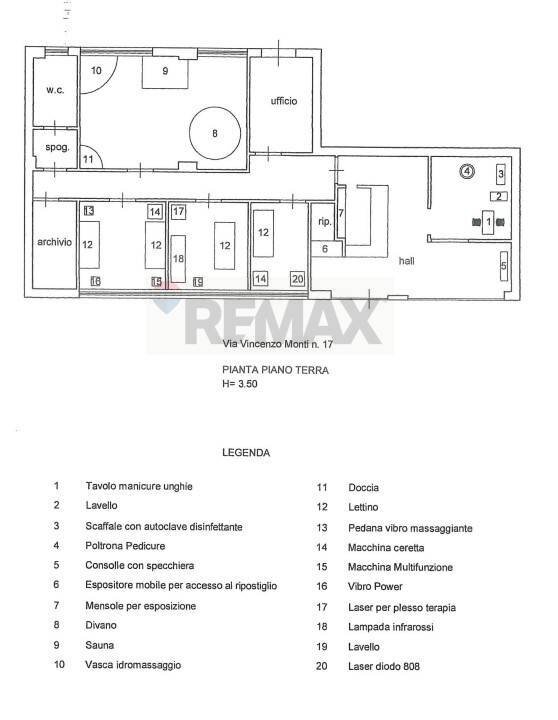 Pianta 2D - Commercial Activity Via Vincenzo Monti
 
17, Paterno - floor plans 1