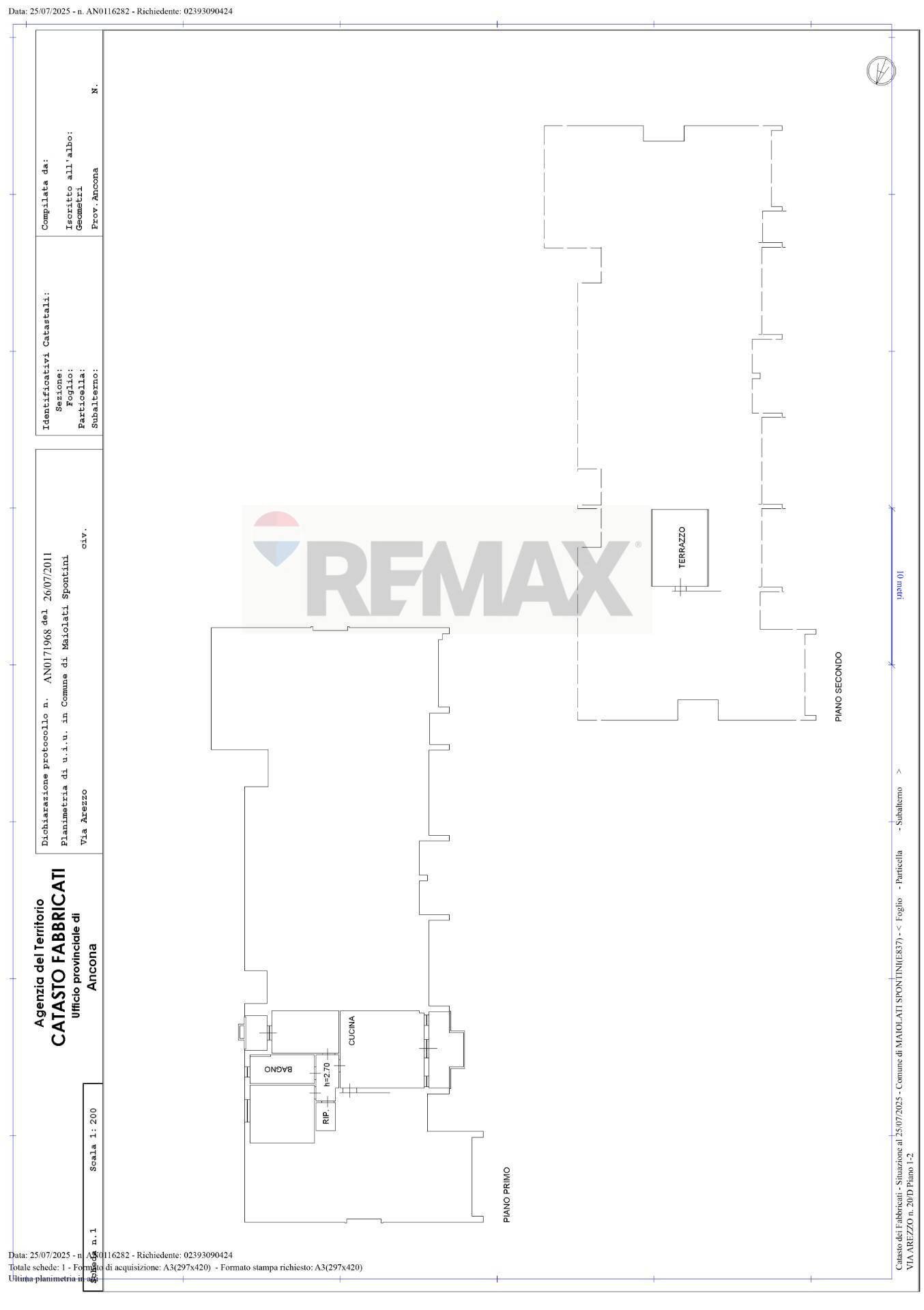 Pianta 2D - Appartamento Via Arezzo
 
20/B, Maiolati Spontini - planimetria 1
