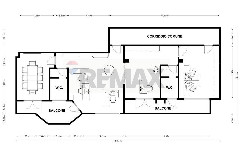 Pianta 2D - Ufficio Darfo Boario Terme - foto 3