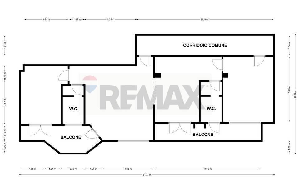 Pianta 2D - Ufficio Darfo Boario Terme - planimetria 1