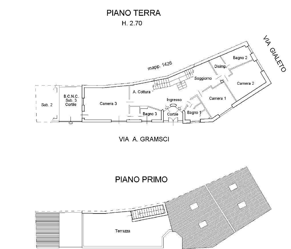 Foto 24 - Independent house Via A. Gramsci
 
1, Oristano - floor plans 1