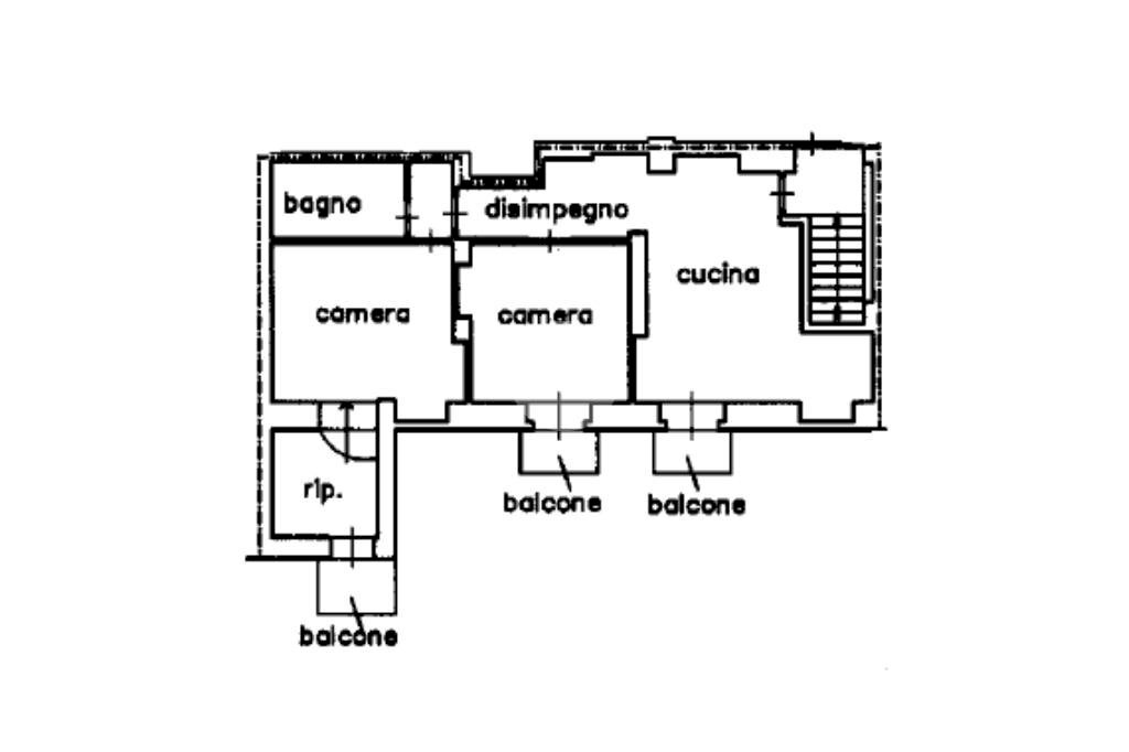 Trilocale Via Palestro, Ivrea - planimetria 1