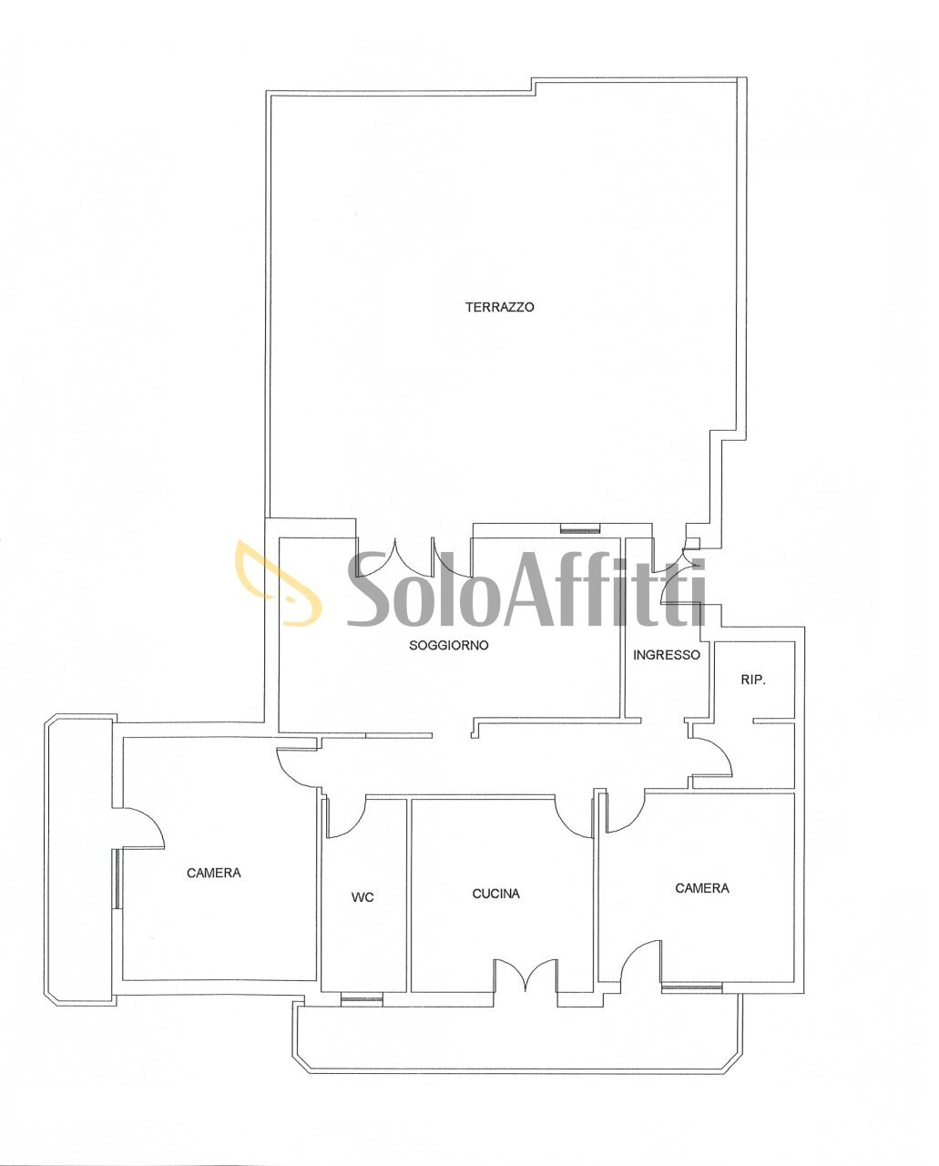 Planimetria attico Giordano - Copia.jpg - Attic Via Mario Giuliano, Fiumicino - floor plans 1