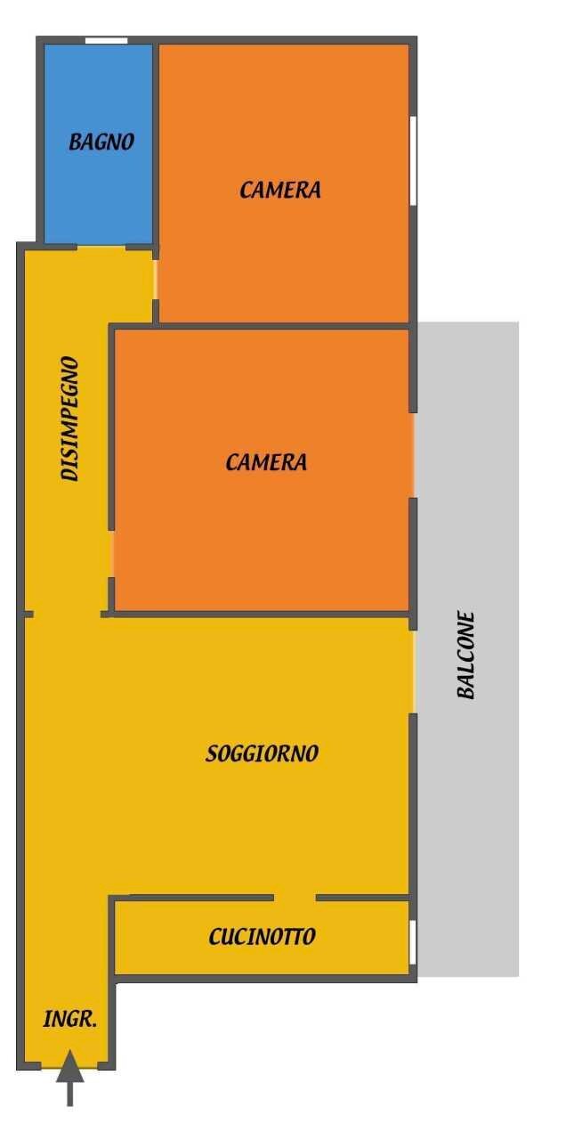 planimetria - Trilocale Bologna - foto 2