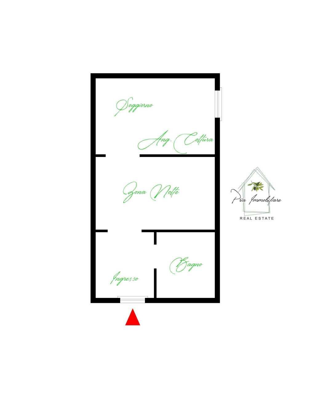 Planimetria - Monolocale Corso Giacomo Matteotti 26, Rapallo - planimetria 1