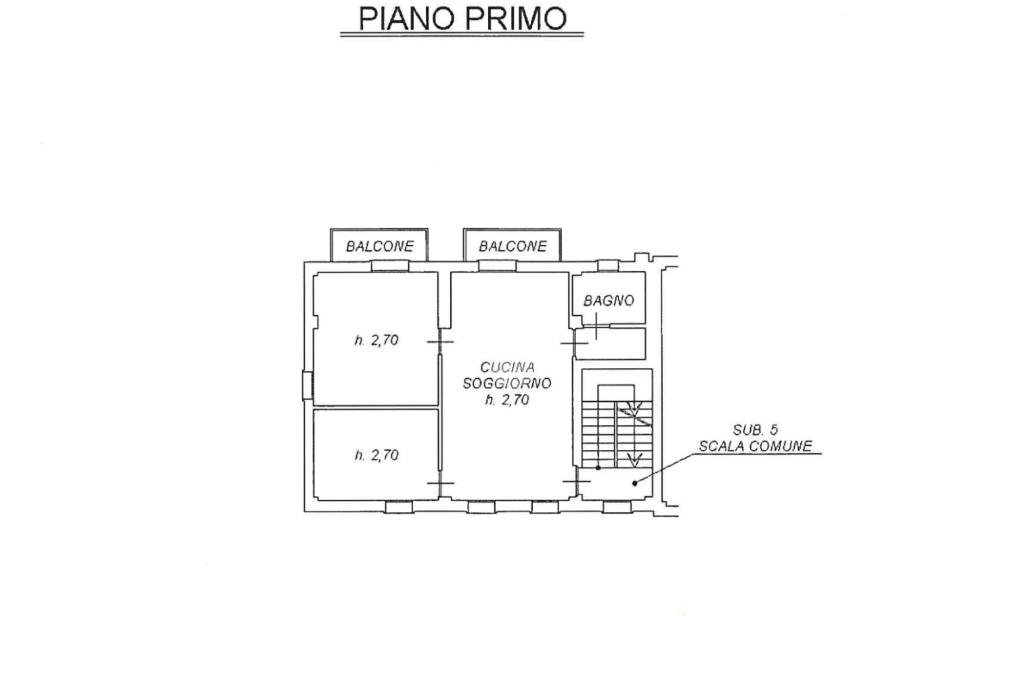 Three-room apartment Via Torino, Casalgrasso - floor plans 1