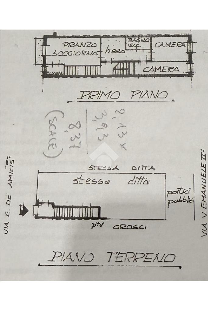 Three-room apartment Via De Amicis, Poviglio - floor plans 1