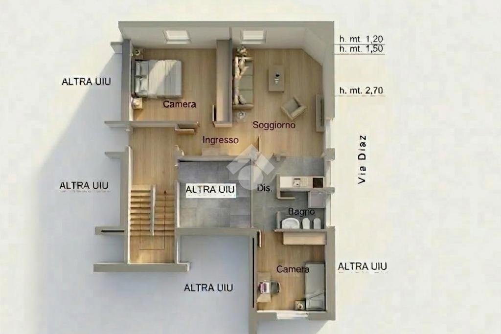 Attic Via armando diaz, Gassino Torinese - floor plans 1