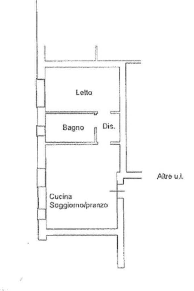 Two-room apartment Viale Montegrappa, Novellara - floor plans 1