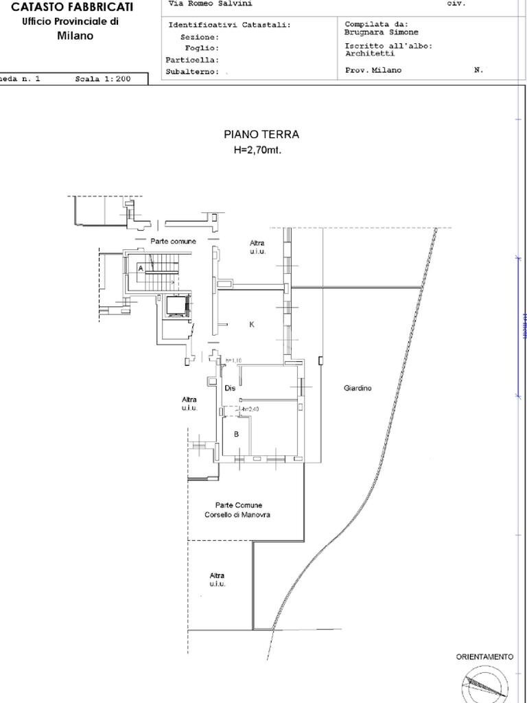 Trilocale Via Salvini, Trezzano sul Naviglio - planimetria 1