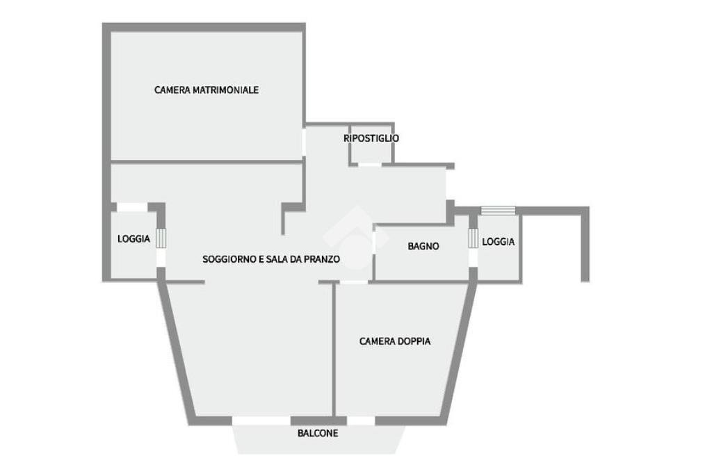 Trilocale Via Trento, Parma (zona San Leonardo) - planimetria 1