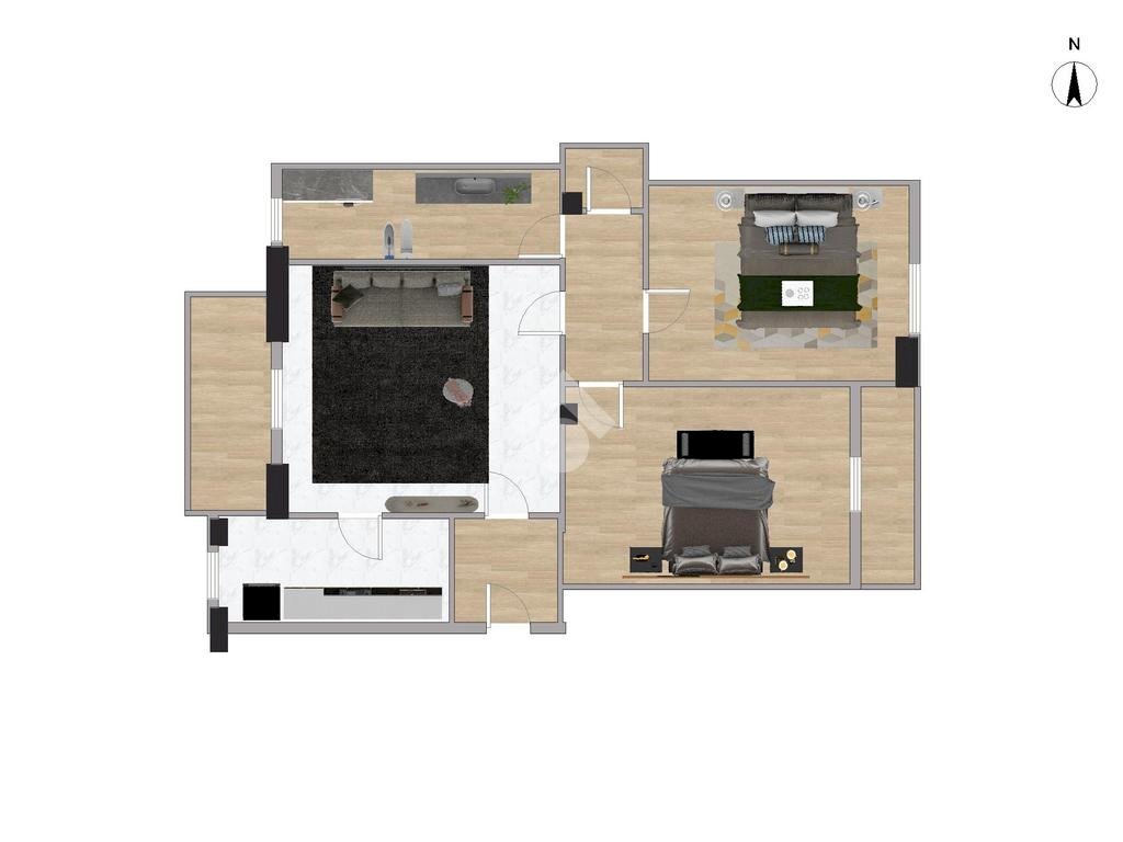 Three-room apartment Via Lorenteggio, Milano (neighborhood Lorenteggio) - floor plans 1