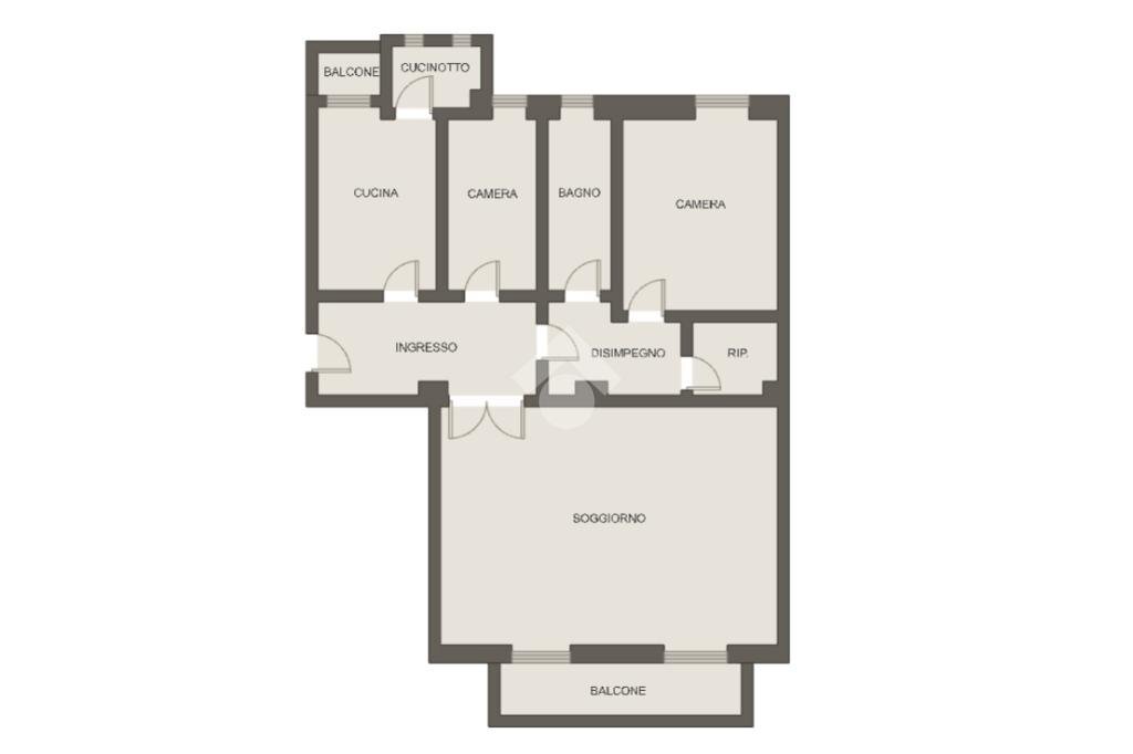 Three-room apartment Via Andrea Costa, Milano - floor plans 1