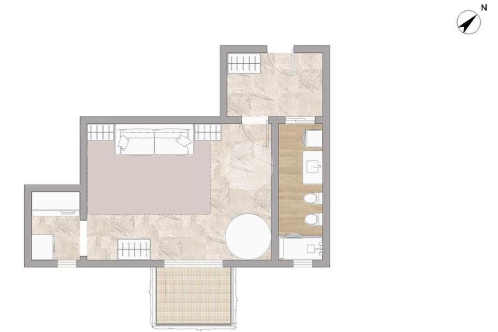 Monolocale Via Trevi, Milano (zona Dergano) - planimetria 1