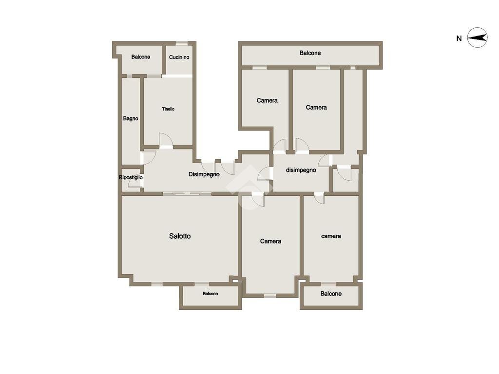 Appartamento Corso Giovanni Pascoli, Torino (zona Crocetta) - planimetria 1