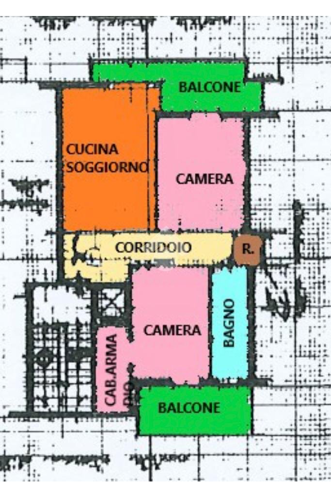 Trilocale Via S. Giacomo, Alessandria - planimetria 1
