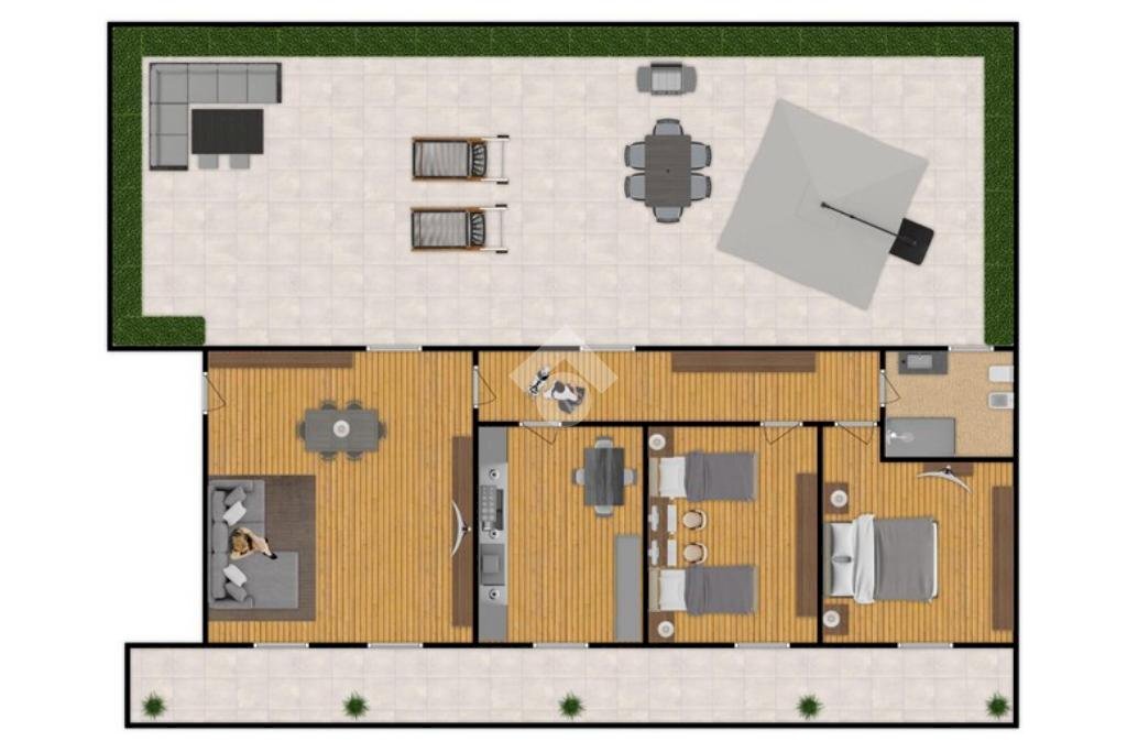 Three-room apartment Via Alfieri, Rozzano - floor plans 1