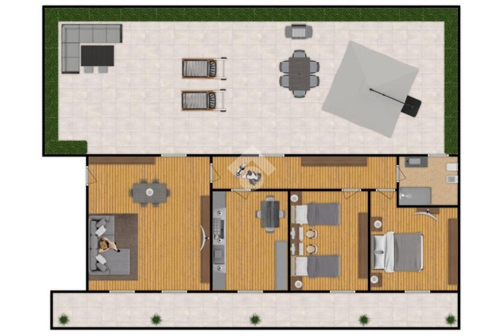 Three-room apartment Via N. Parenti, Pieve Emanuele - floor plans 1