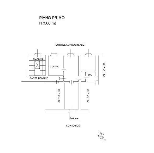 Foto 16 - Three-room apartment Corso Lodi, Milano - floor plans 1
