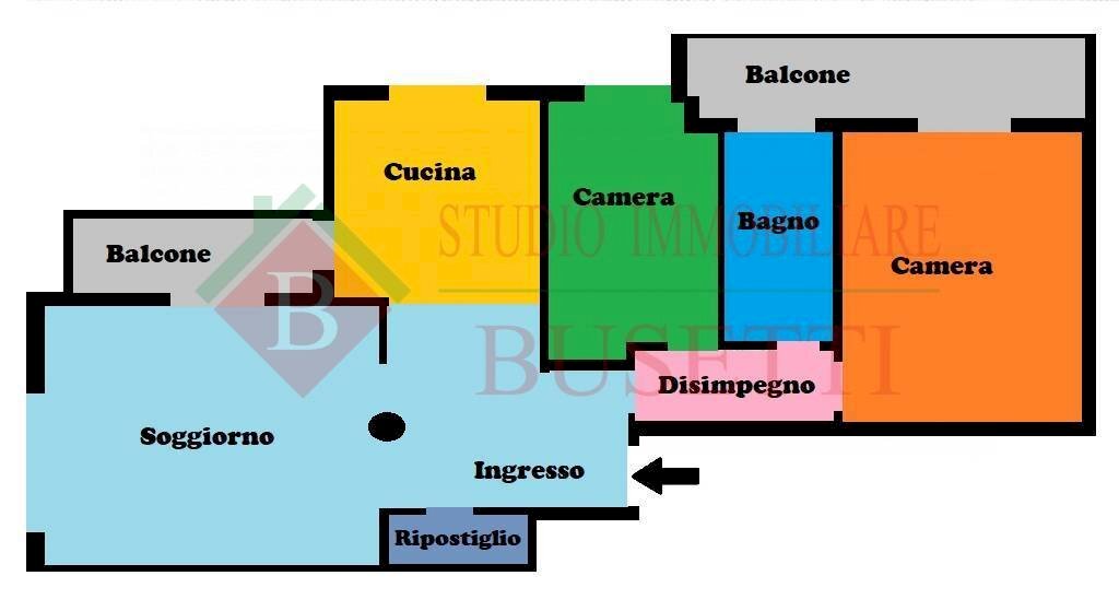 Foto 80 - Trilocale VIA C. CATTANEO
 
95, Legnano - planimetria 1