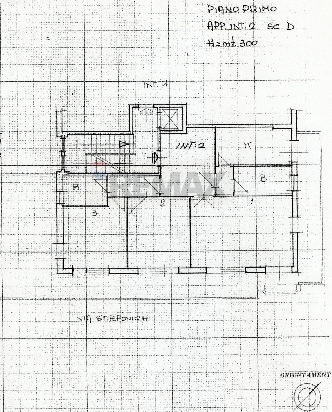 Pianta 2D - Trilocale Via Danilo Stiepovich
 
258, Roma - planimetria 1