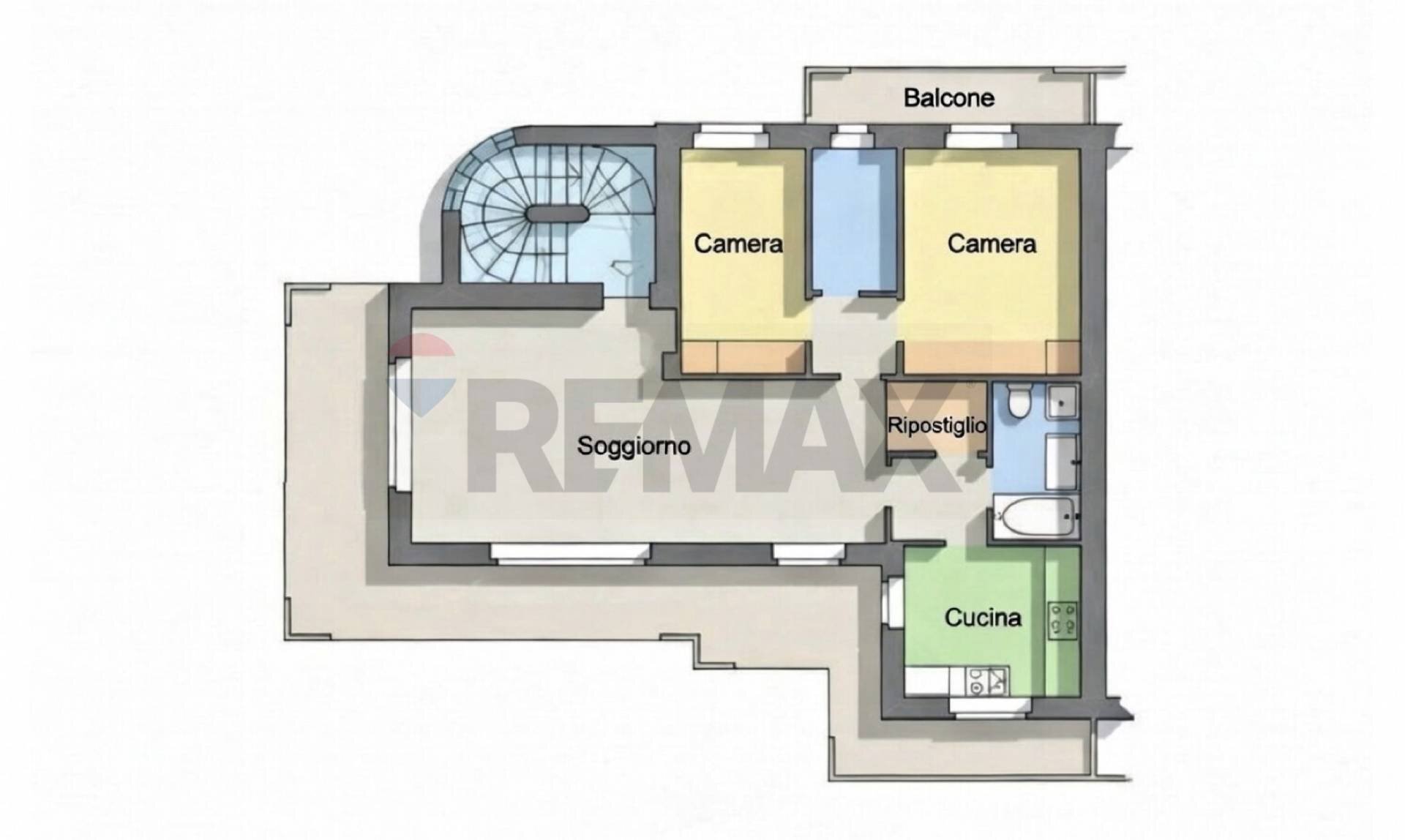 Pianta 2D - Trilocale via Giacomo Leopardi
 
3, Bussero - planimetria 1