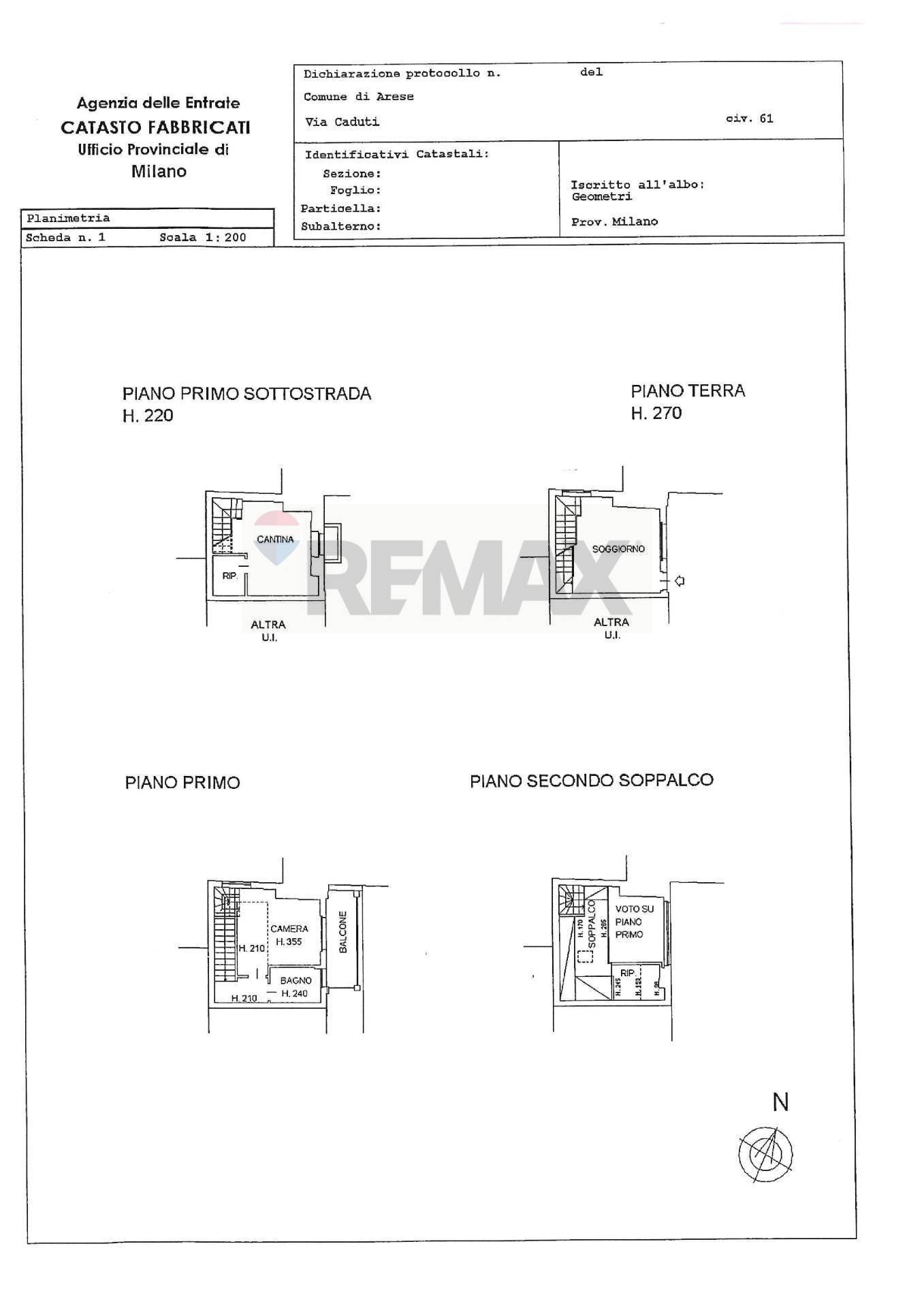 Pianta 2D - Trilocale Via Caduti
 
61, Arese - planimetria 1