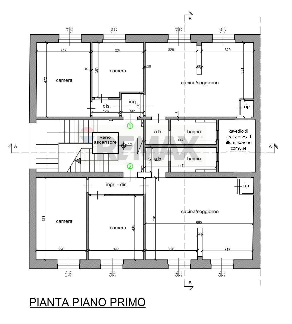 Pianta 2D - Four-room apartment Livorno - floor plans 1