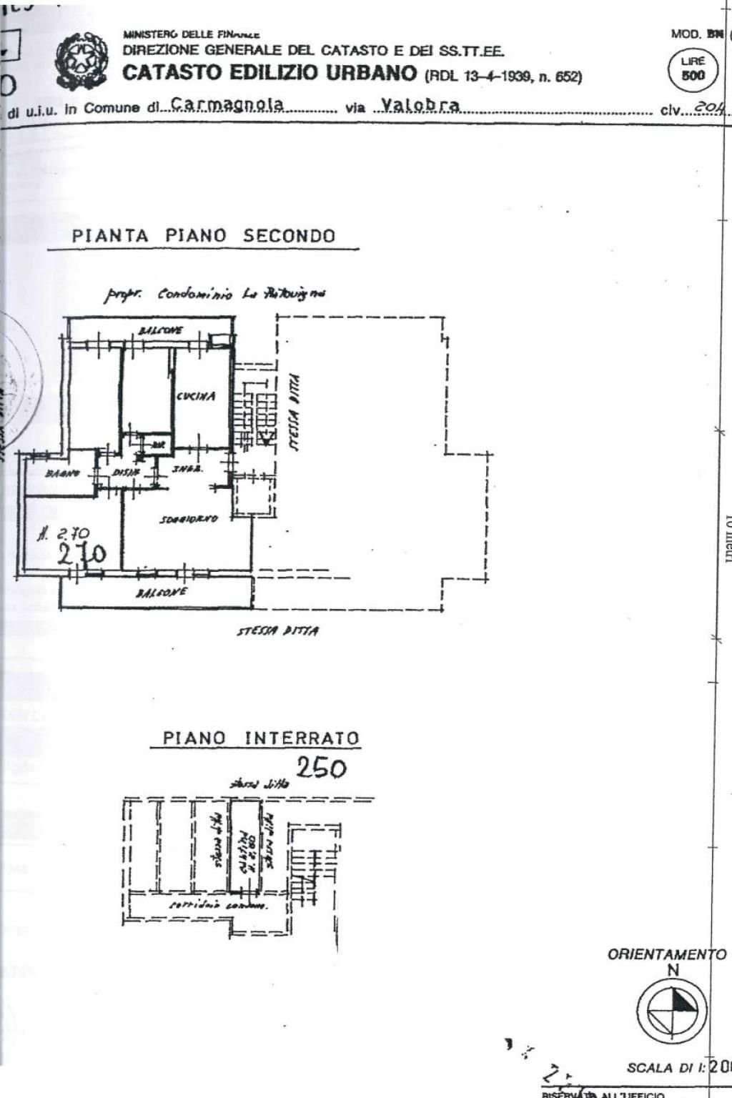 Quadrilocale via Ferruccio Valobra, 204, Carmagnola - planimetria 1