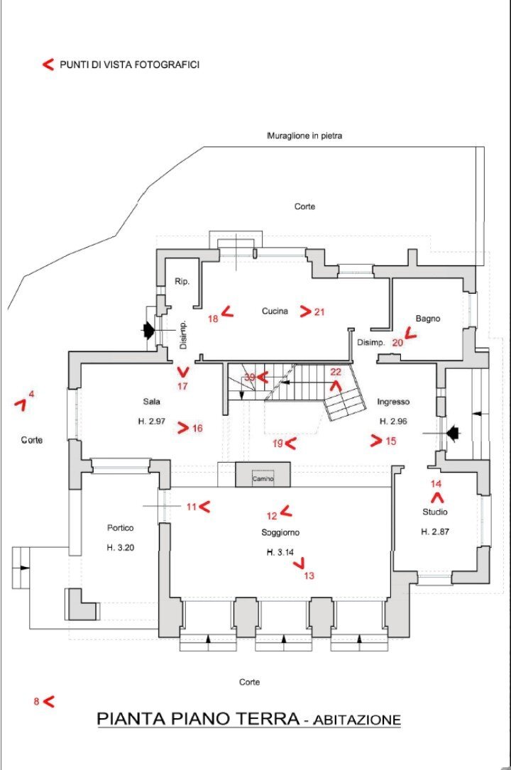 Villa all'asta via Alfonso Mezzano, 5, Pieve Ligure - planimetria 1