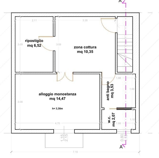 Independent house via Nunzio Nasi, 78, Castellammare del Golfo - floor plans 1