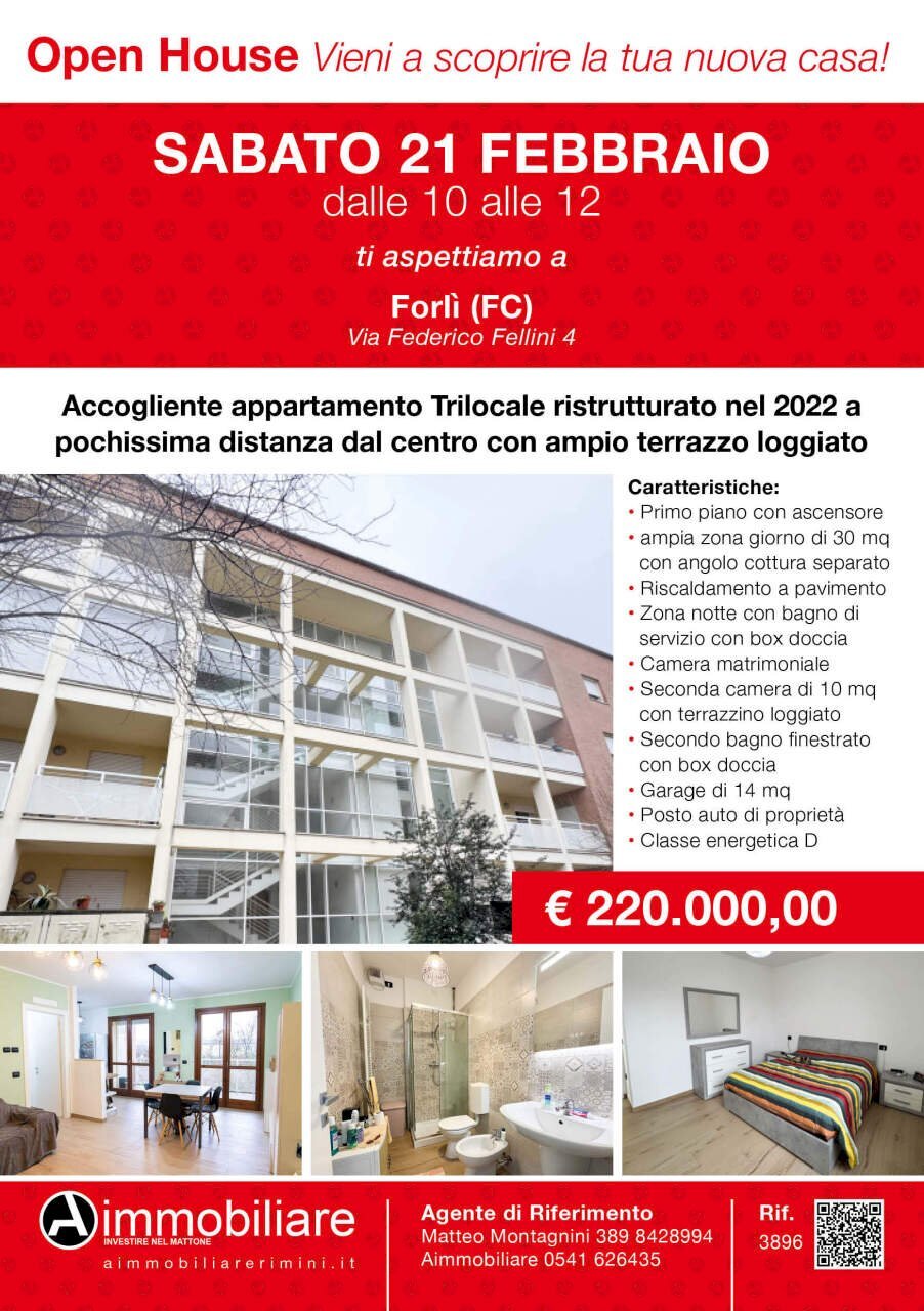 Rif 3896 Volantino Open House def (1).jpg - Appartamento Via Federico Fellini 4, Forlì - foto 1