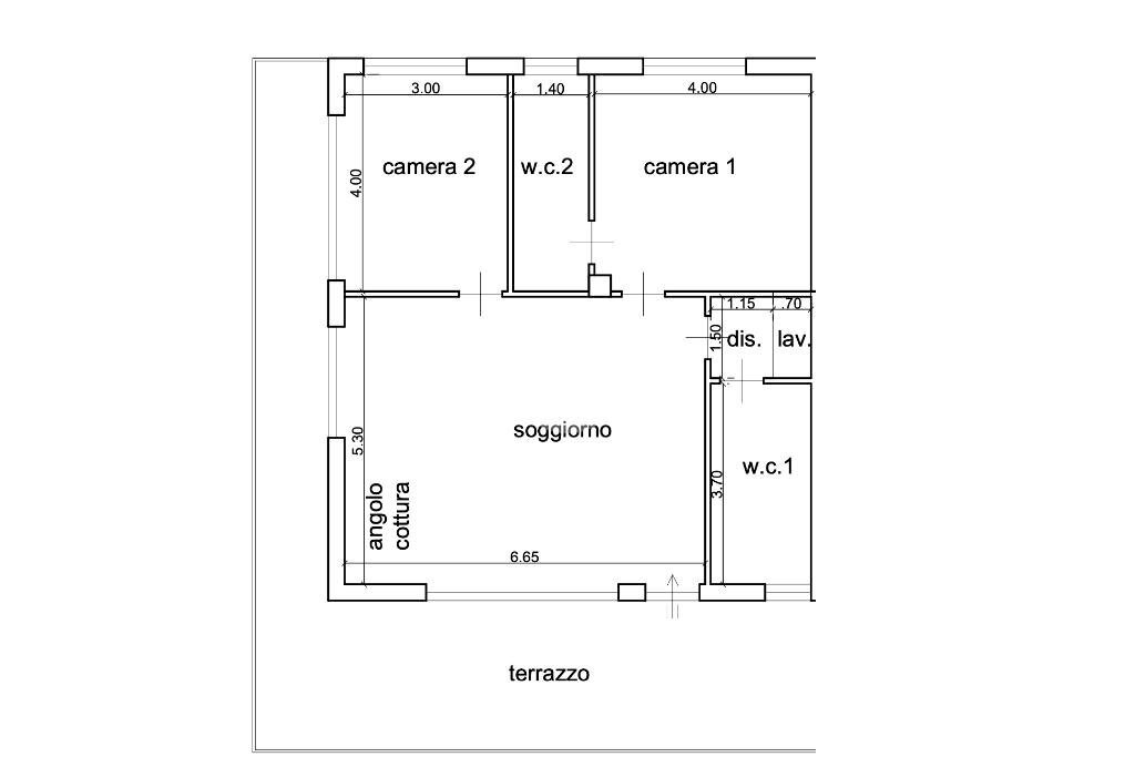 Four-room apartment Via Cervinia, Rivalta di Torino - floor plans 1