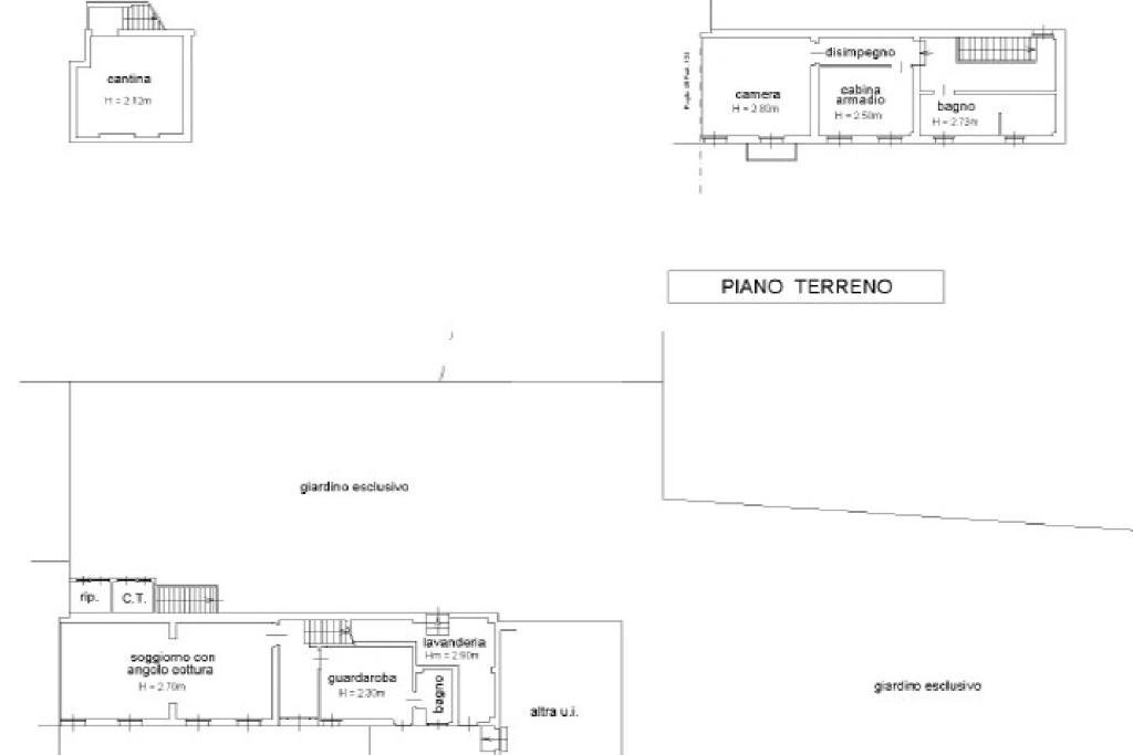 Semi-detached house Via Alle Fontane, Rivoli - floor plans 1