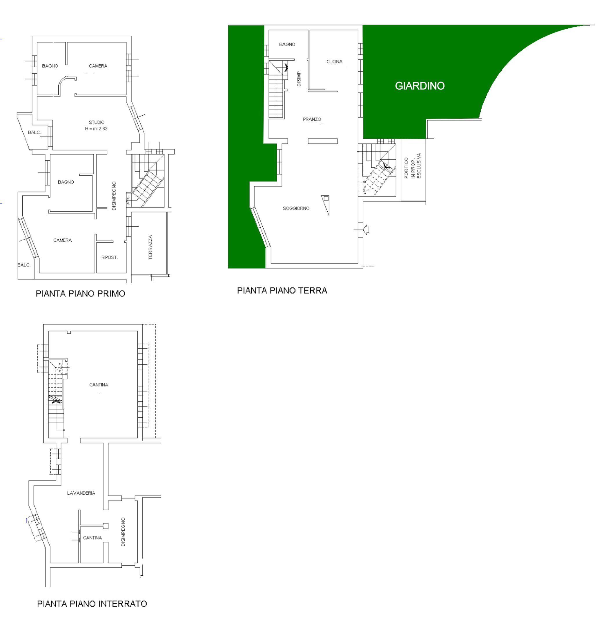 Terratetto - Terracielo Bologna (zona Costa Saragozza) - planimetria 1